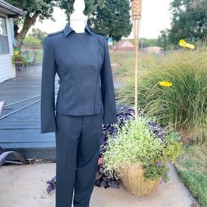 Ann Taylor Asymmetrical Moto Jacket w/Epaulets at Collar, Size 2P